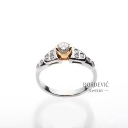 verenički prsten od belog zlata i žutog (Beograd, Srbija)